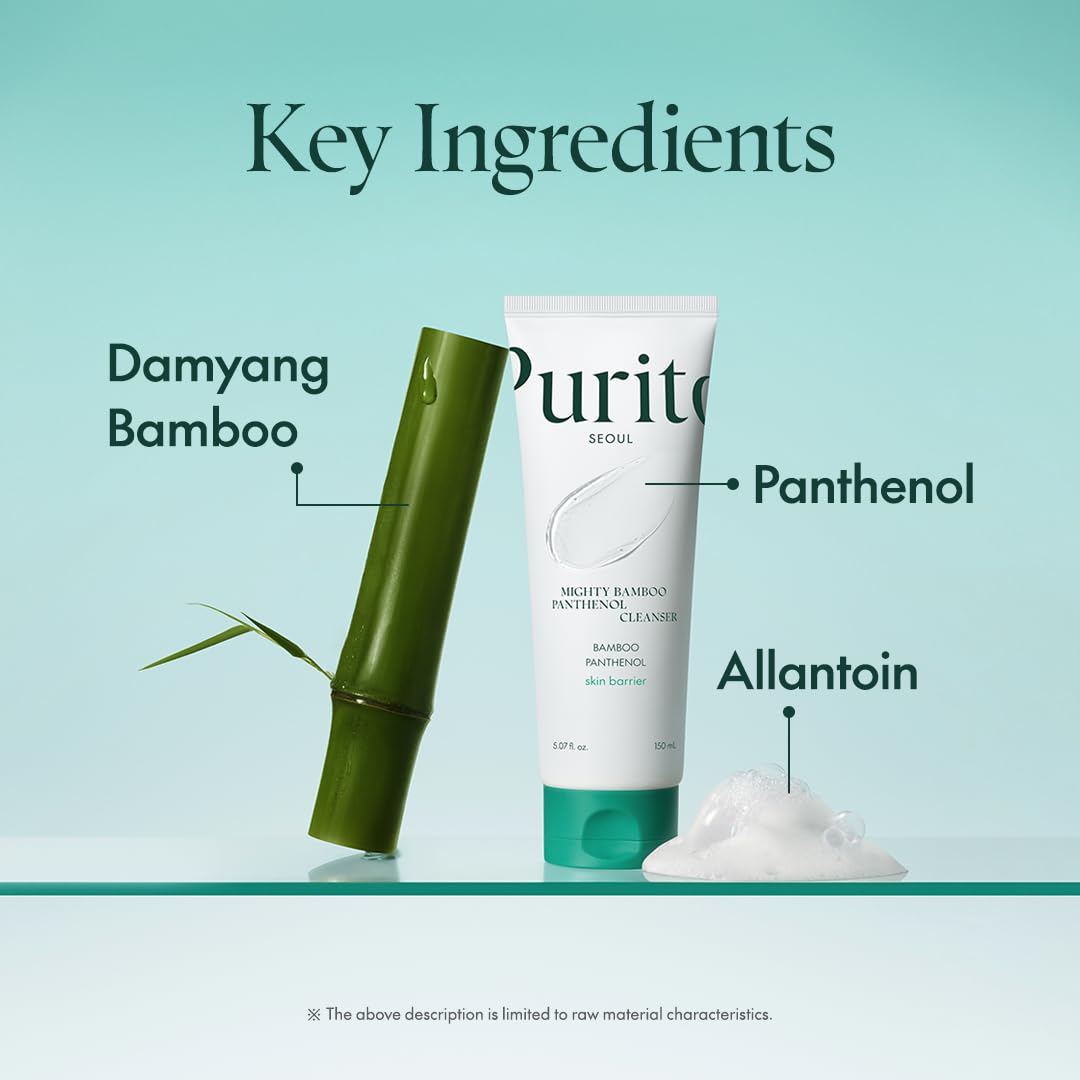 PURITO Mighty Bamboo Panthenol Cleanser eco-friendly packaging highlight