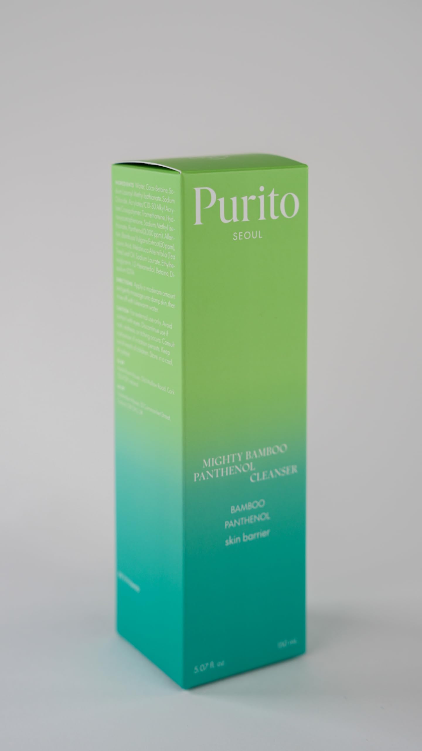 PURITO Mighty Bamboo Panthenol Cleanser hypoallergenic formula for sensitive skin
