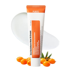 PURITO Sea Buckthorn Vital 70 Cream bottle on shelf for daily hydration