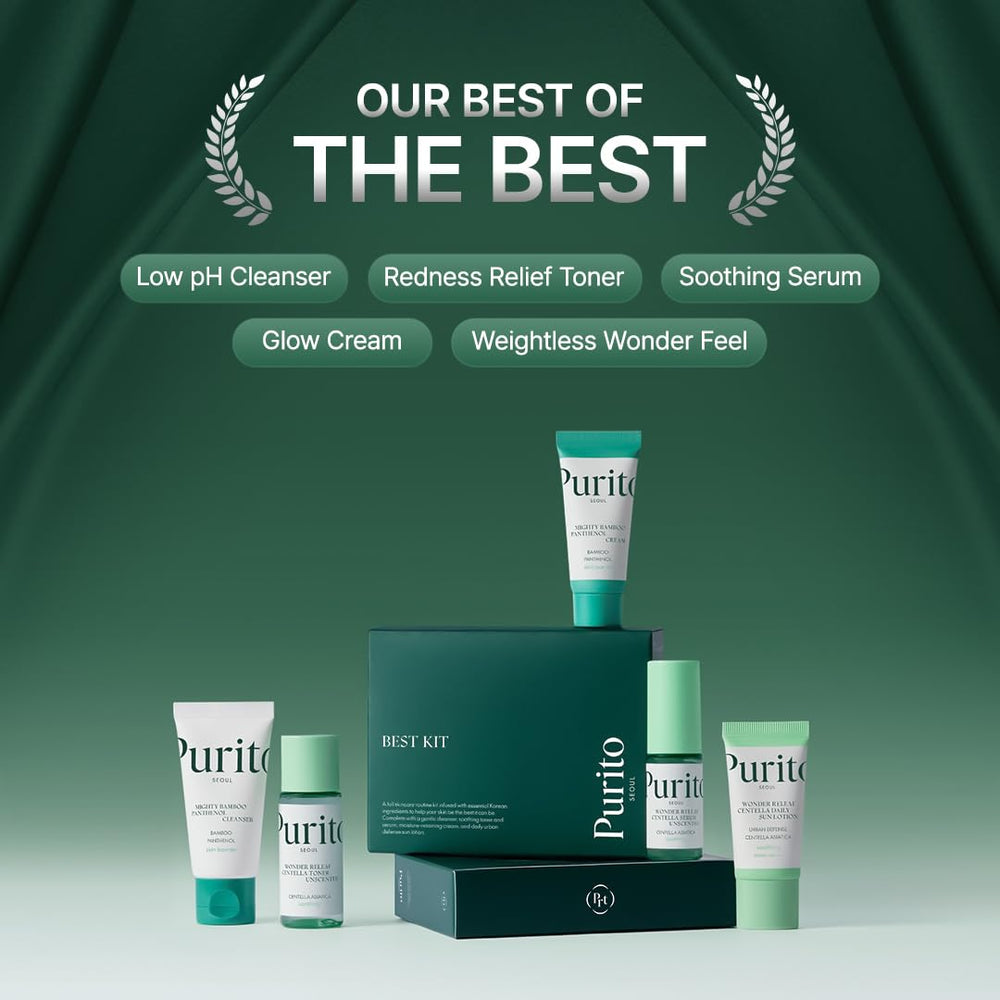 Purito Seoul Best Kit mini sampler pack—portable minis for travel or trial.
