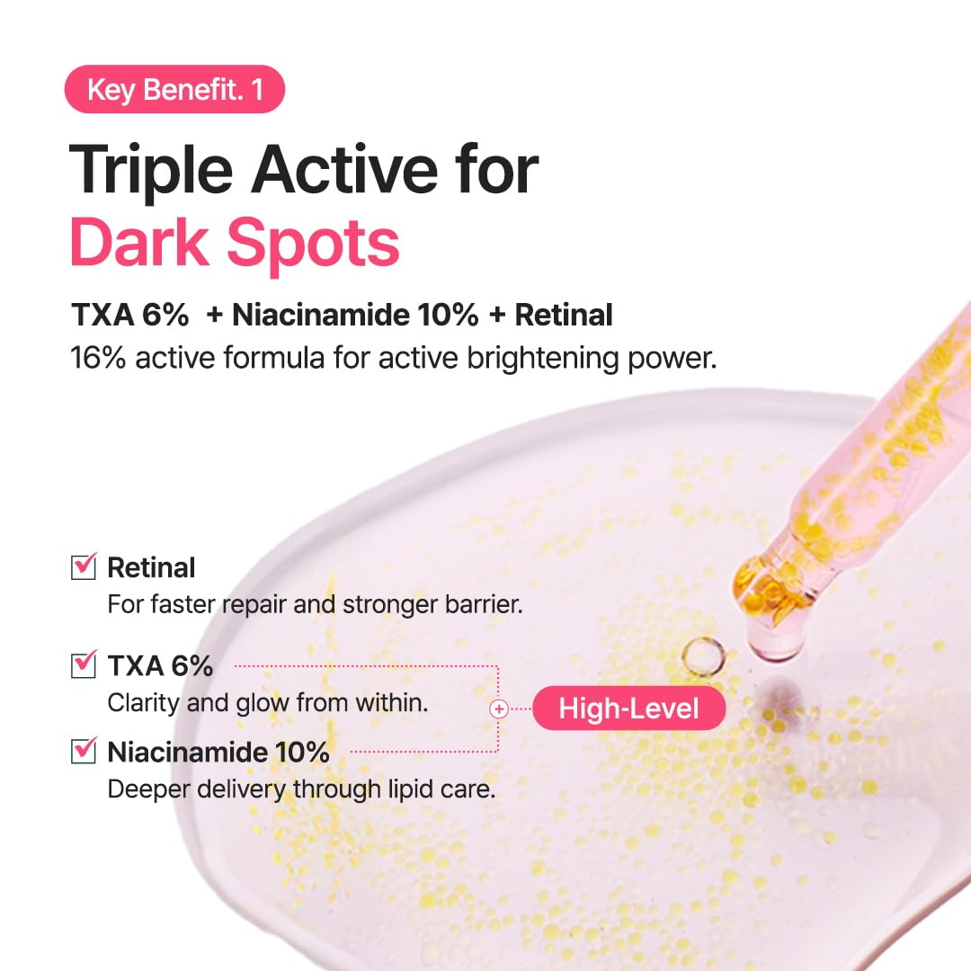 PURITO Serum dropper application demonstrating gentle daily brightening use.
