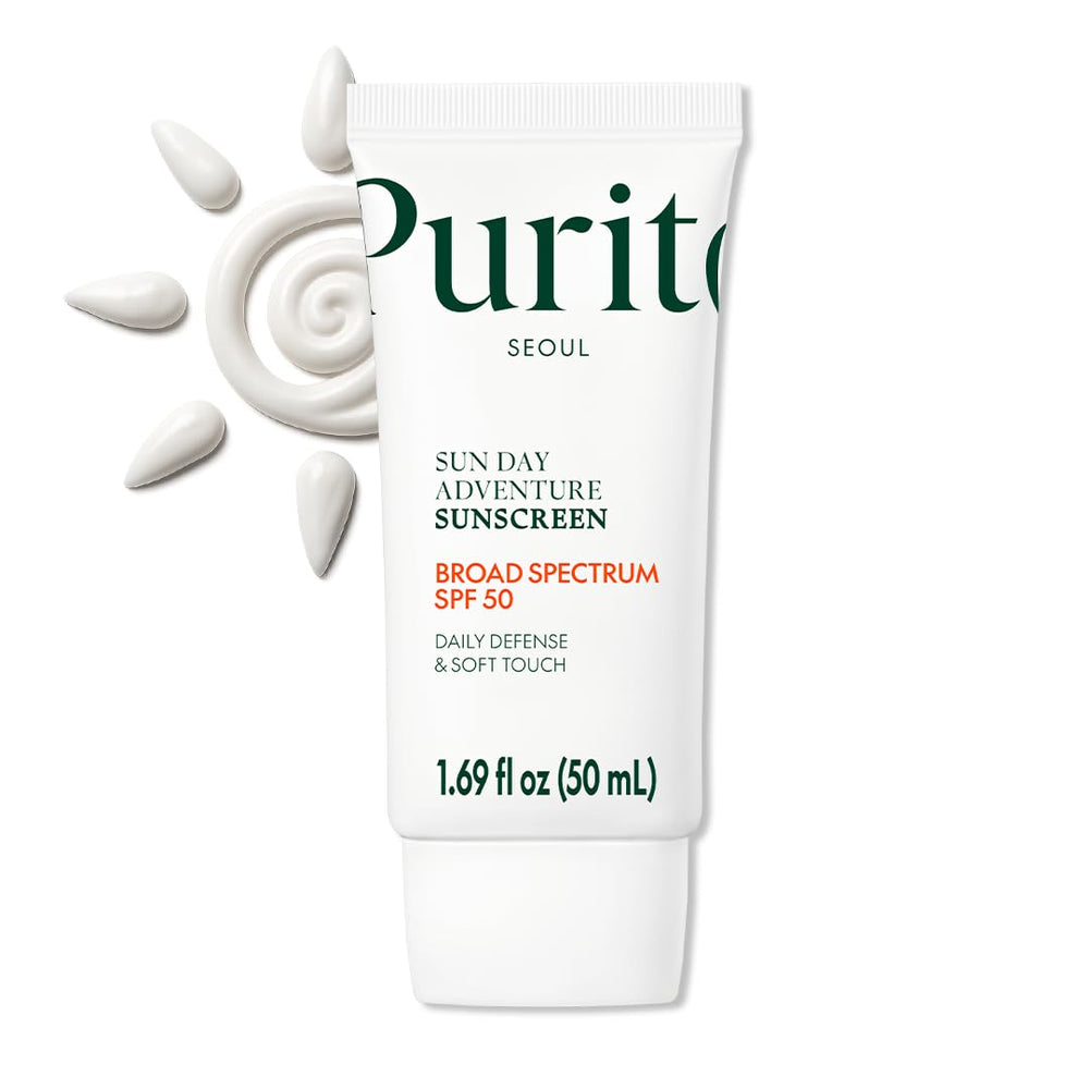 PURITO sunscreen texture glide shows ultra-smooth, fast-absorbing application.