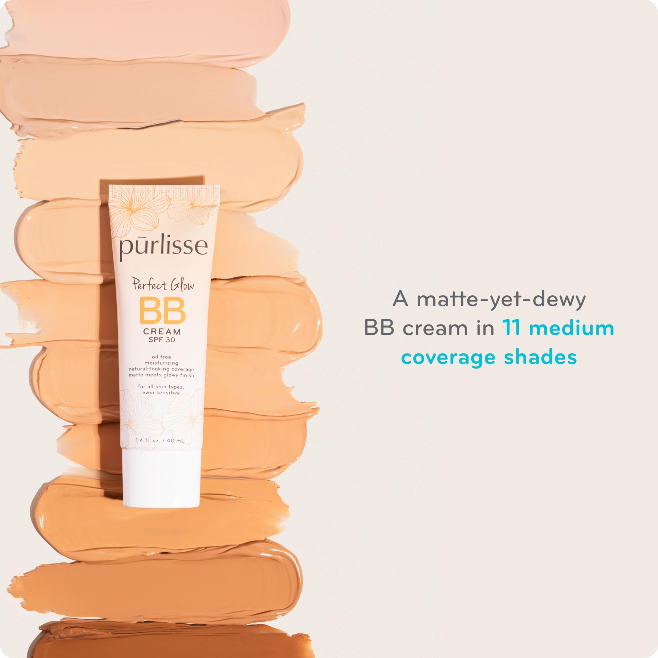 Purlisse Perfect Glow BB Cream ingredients Goji and Hawthorn boost radiance and texture.