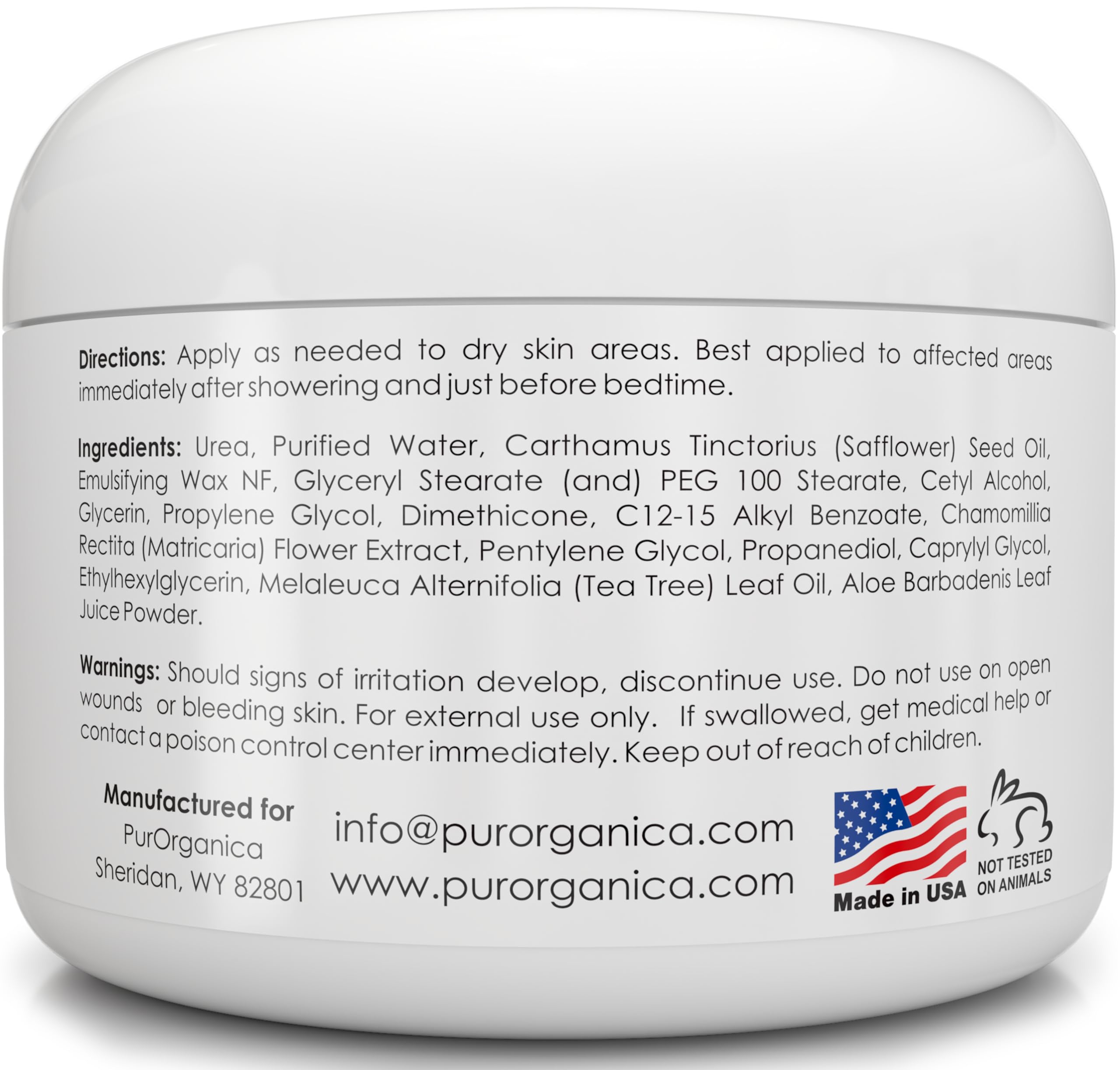 PurOrganica Urea 40% foot cream before-after comparison.