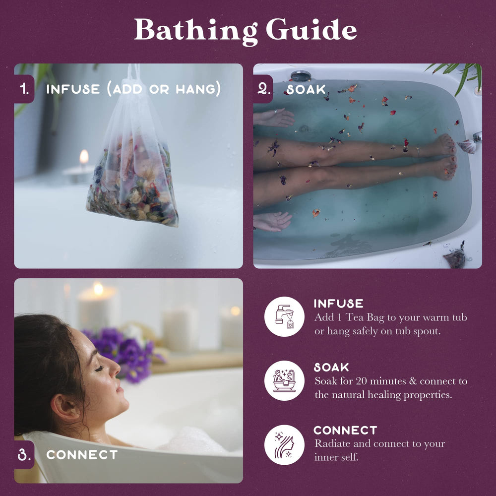 Purple Canyon Lunar Bath Tea lavender flowers and oats soothe skin during a soak