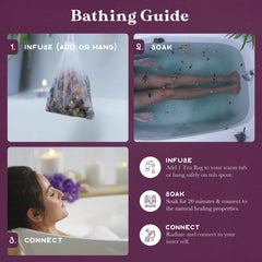 Purple Canyon Lunar Bath Tea lavender flowers and oats soothe skin during a soak