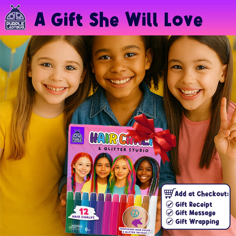 Purple Ladybug color swatches show all 12 vibrant options