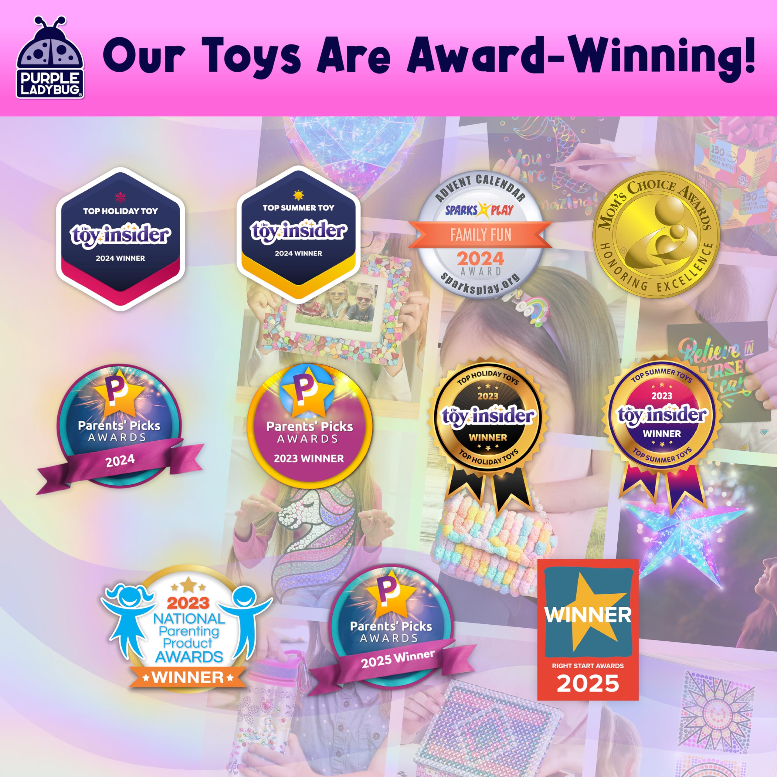 Purple Ladybug creative play fosters confidence and coordination