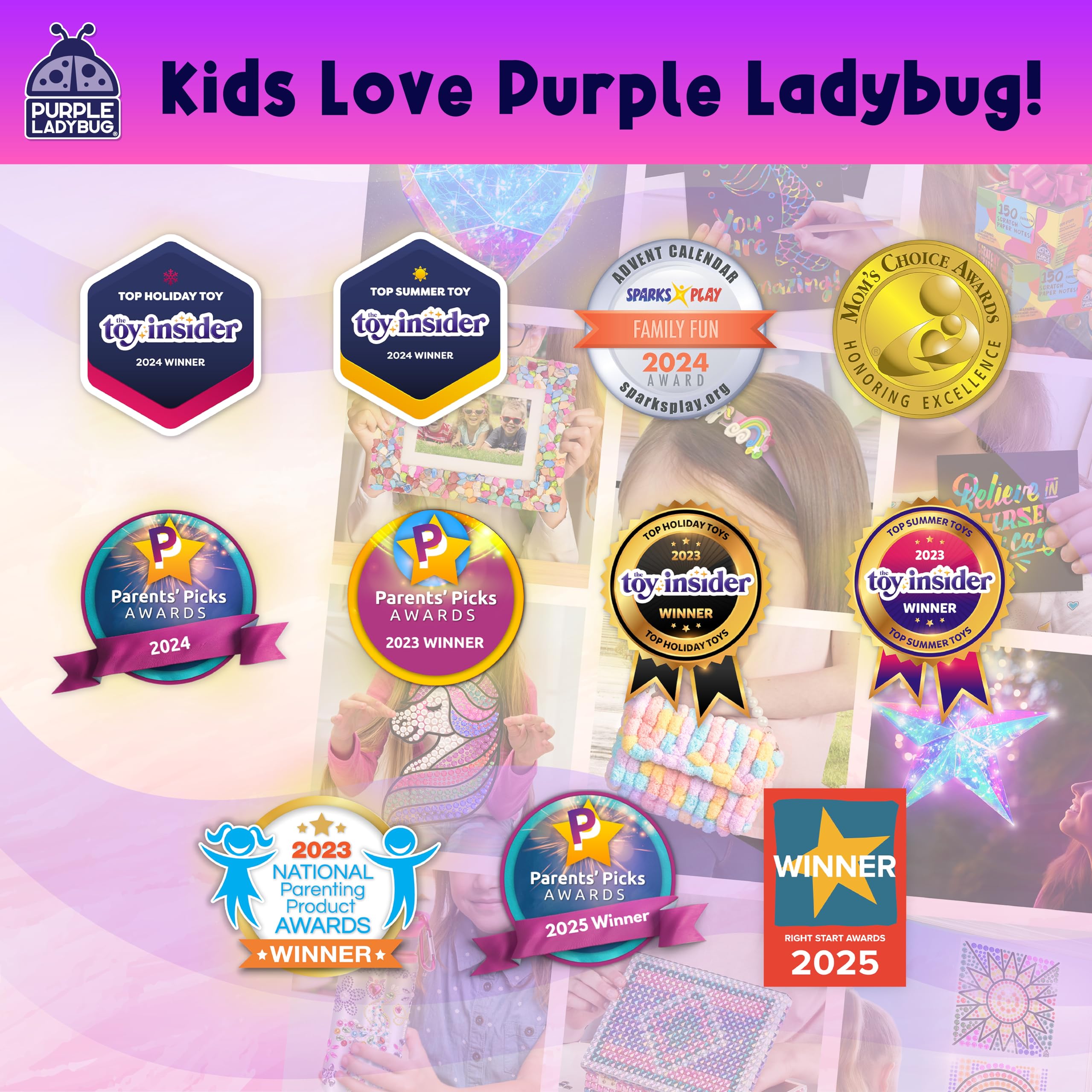 Purple Ladybug temporary color washes out easily with soap