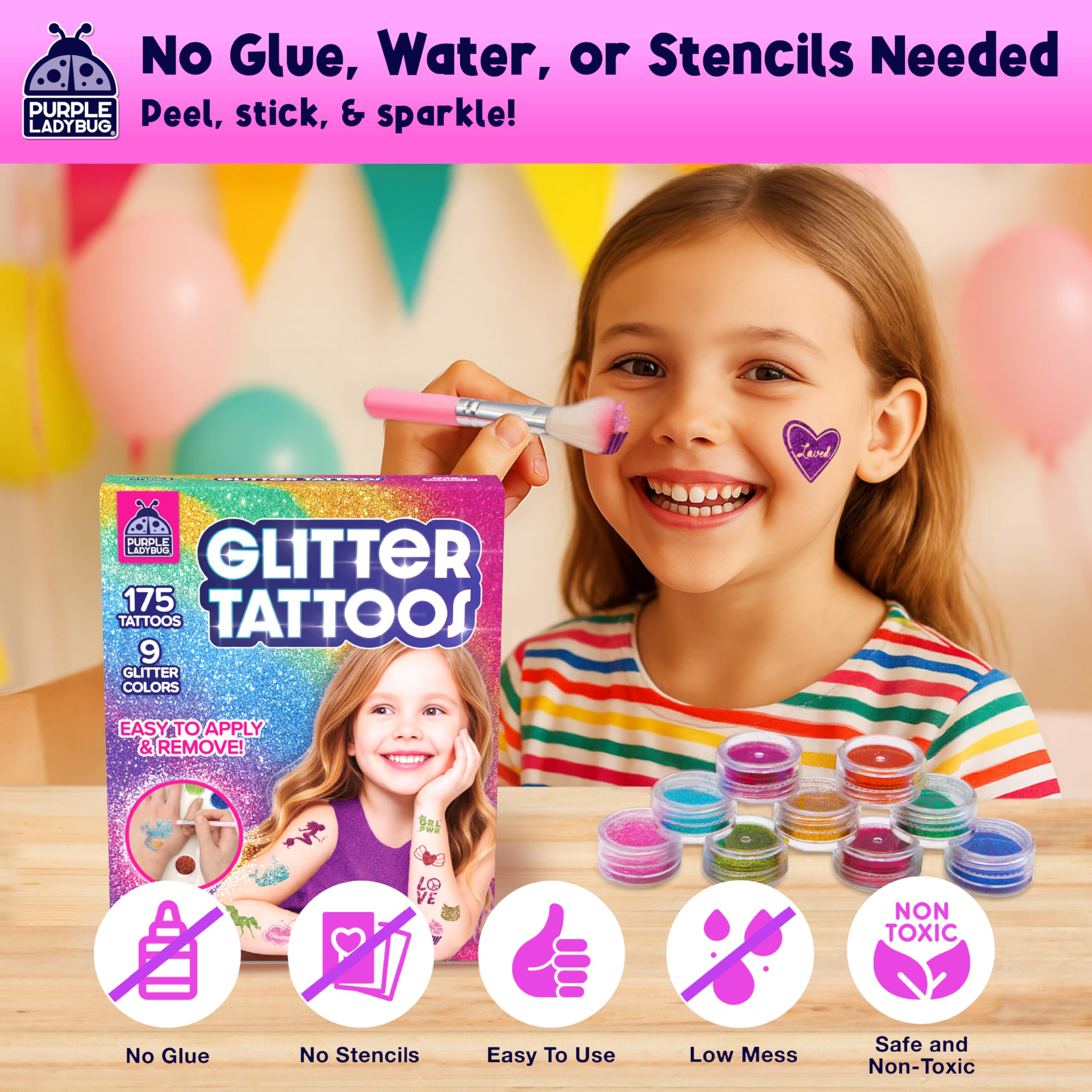 Purple Ladybug safety-tested materials reassure parents for kid-safe crafting