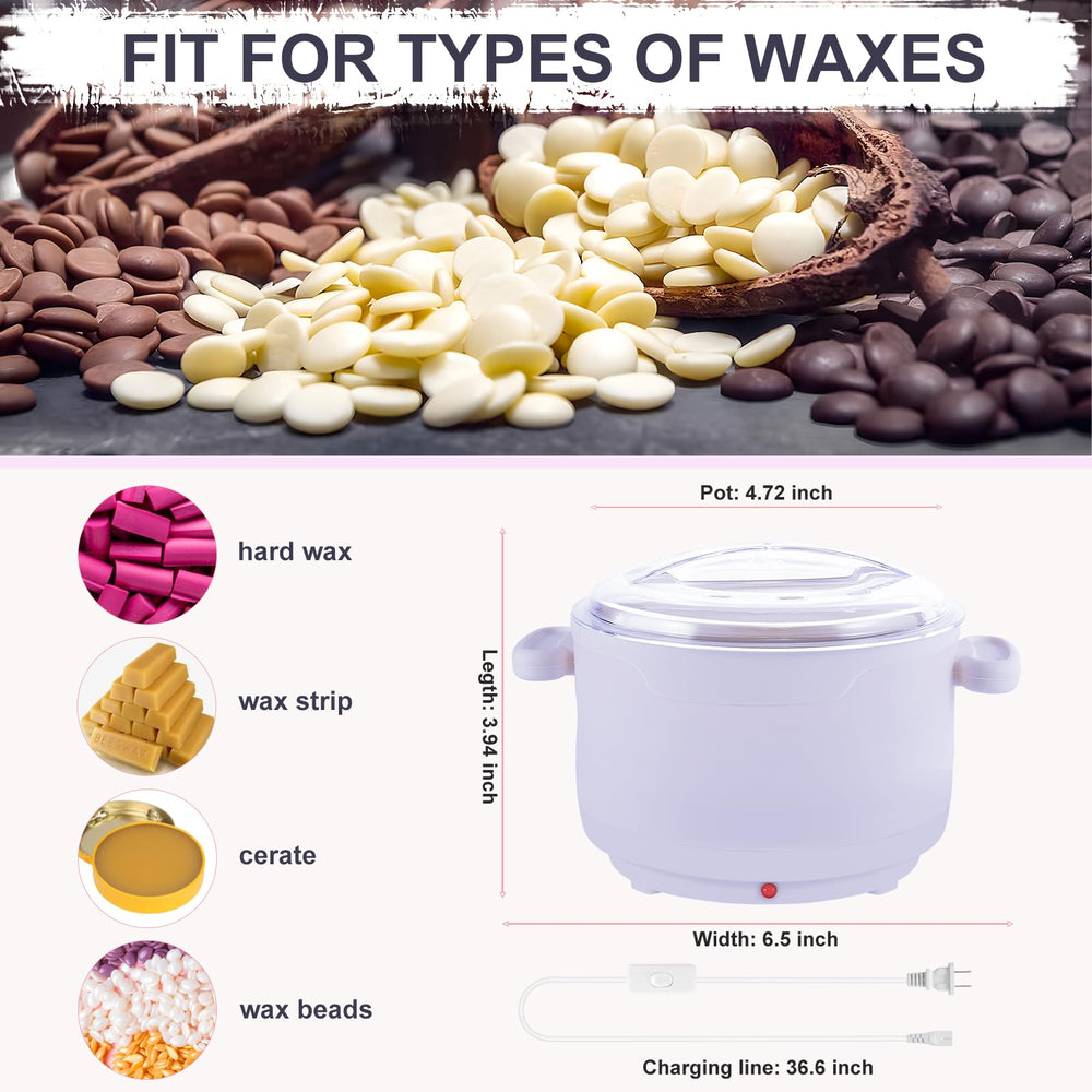 Purplesky wax warmer includes durable applicators for clean, precise waxing.