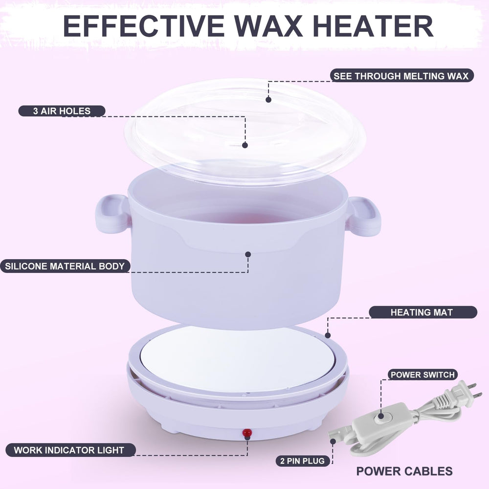 Purplesky wax warmer with fast heating delivers quick, smooth results for home waxing.