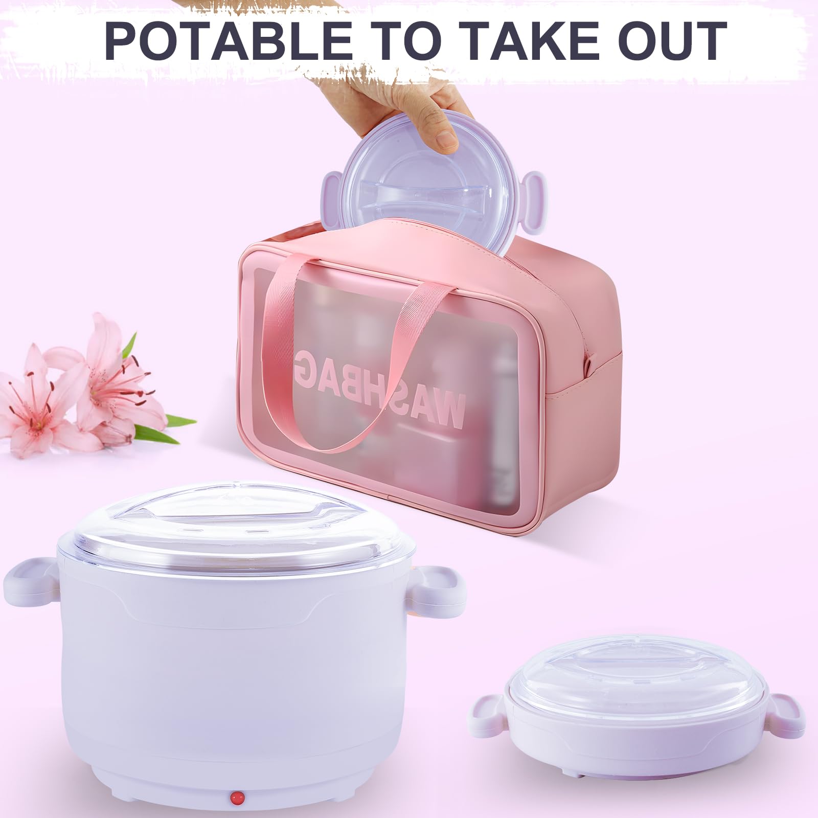 Purplesky wax warmer features a removable pot for easy cleaning after each session.
