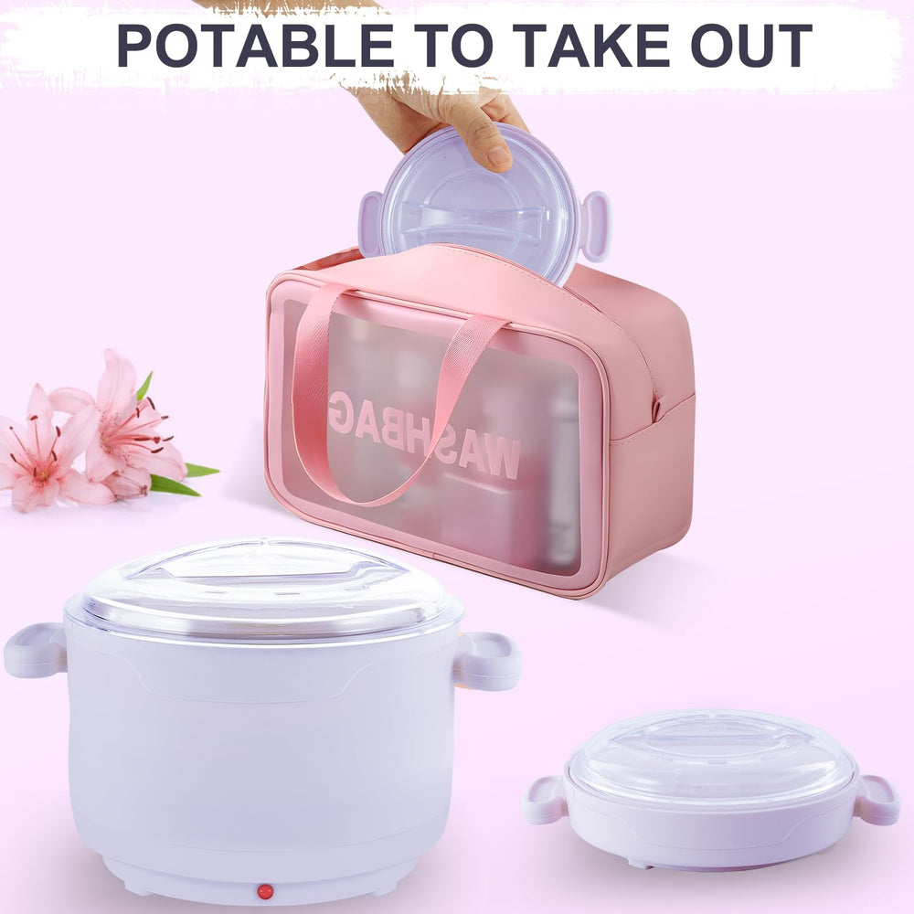 Purplesky wax warmer features a removable pot for easy cleaning after each session.