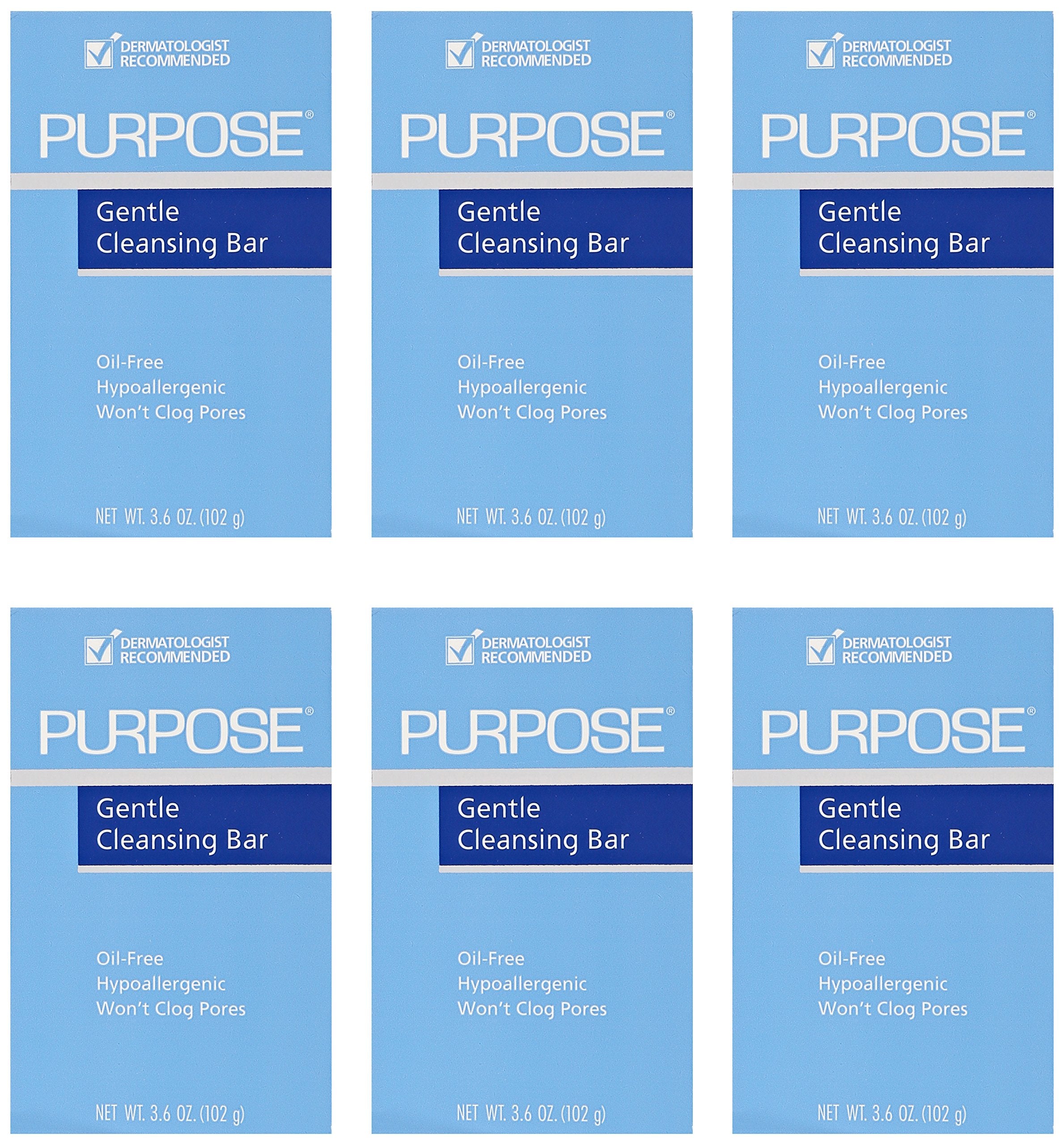 PURPOSE Gentle Cleansing Bar hand-application demonstrates mild, non-drying cleanse
