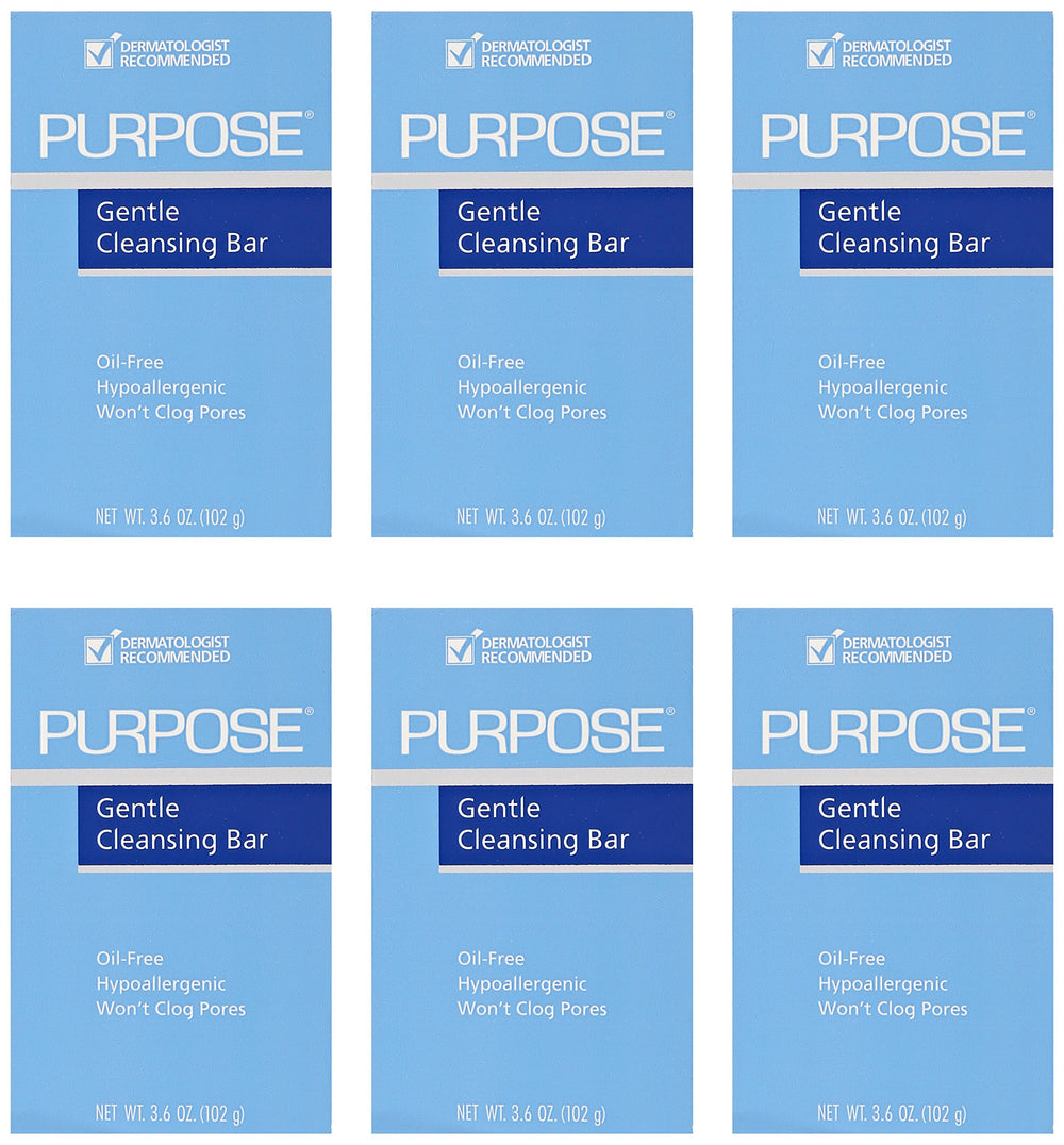 PURPOSE Gentle Cleansing Bar hand-application demonstrates mild, non-drying cleanse