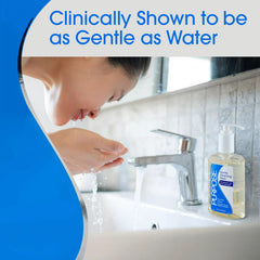 Purpose Gentle Cleansing Wash hand-application demonstrates gentle cleanse without drying.