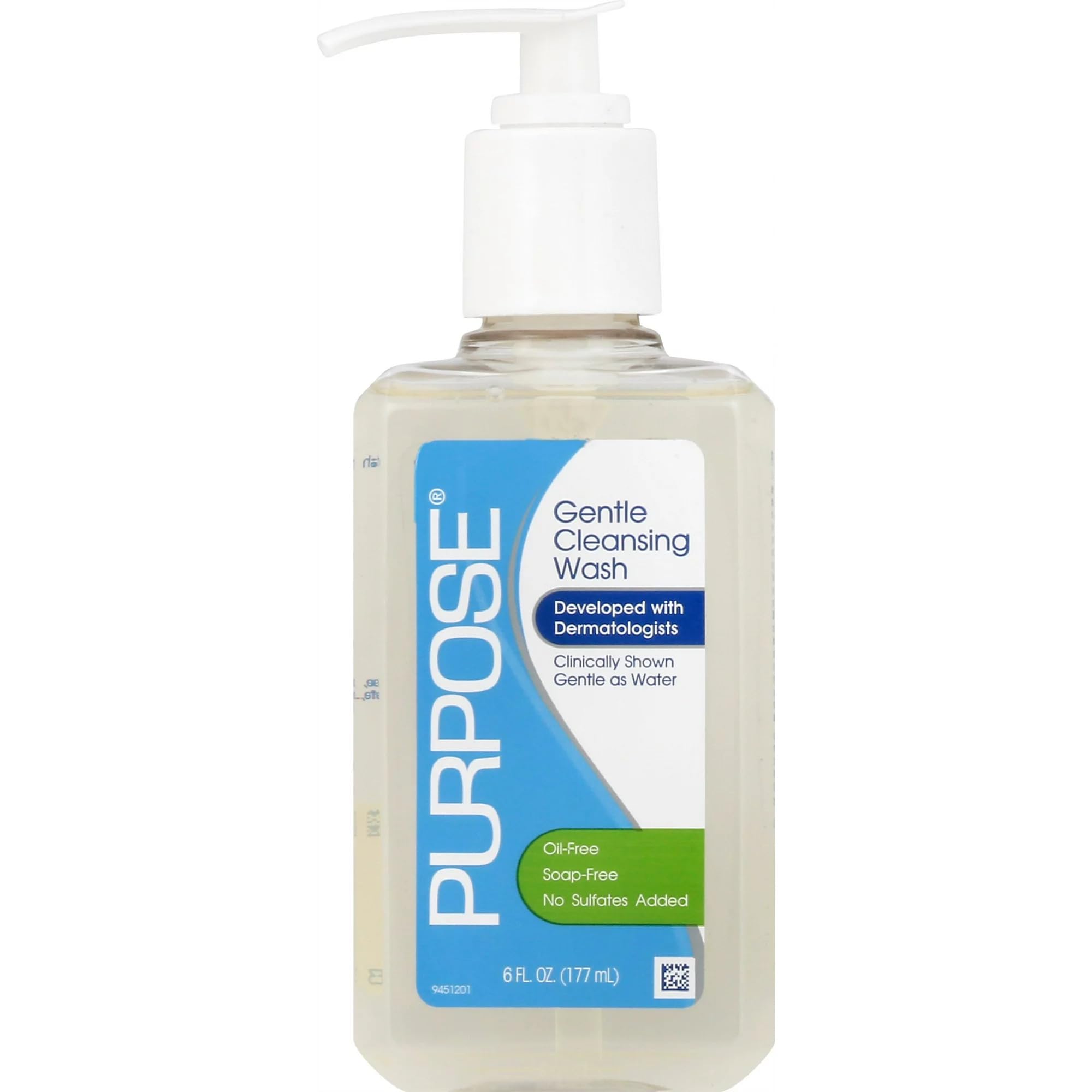 Purpose Gentle Cleansing Wash skin-refreshing effect for clean, comfortable feeling after use.