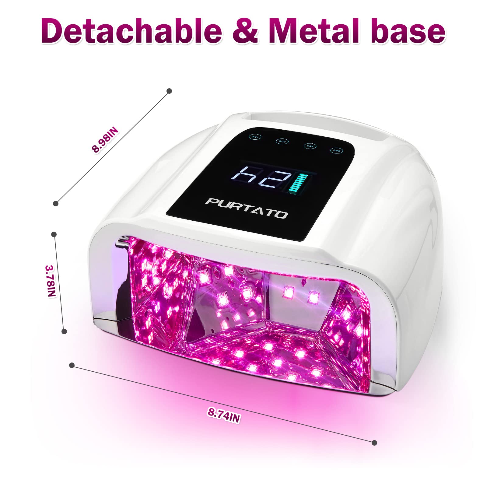 Purtato nail lamp compact portable design suitable for travel use