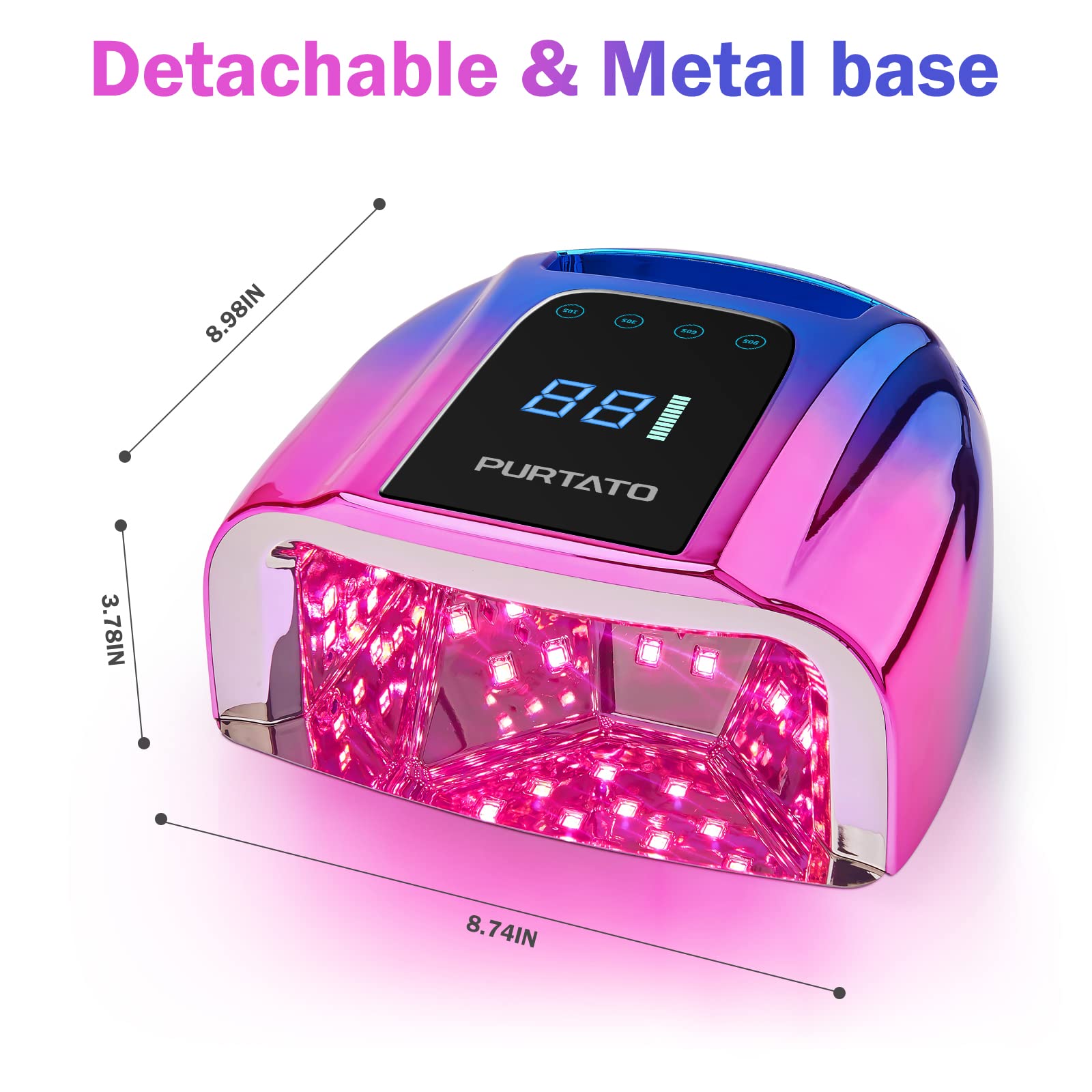 Purtato 42 LED beads include 365 and 405 nm for even curing