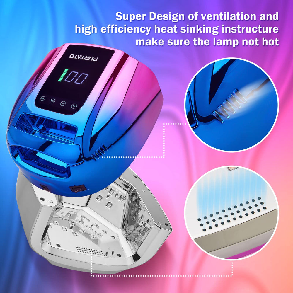 Purtato cordless lamp runs on 15600mAh battery for long use