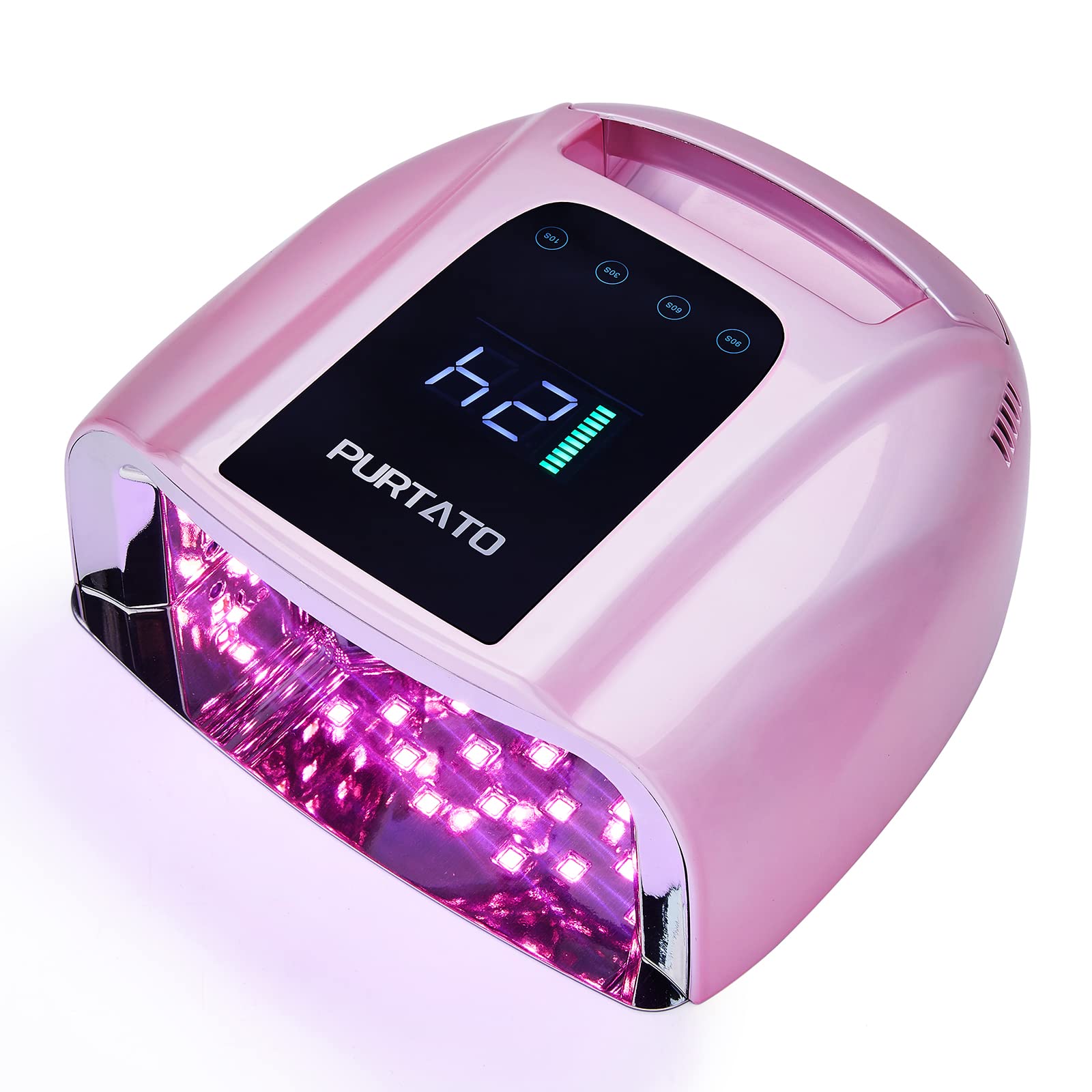 Purtato professional 96W UV LED nail lamp for hand applications delivers fast, even curing.