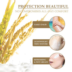 Putyhet Relief Sun SPF50 bottle back highlights skin-friendly UVA/UVB defense