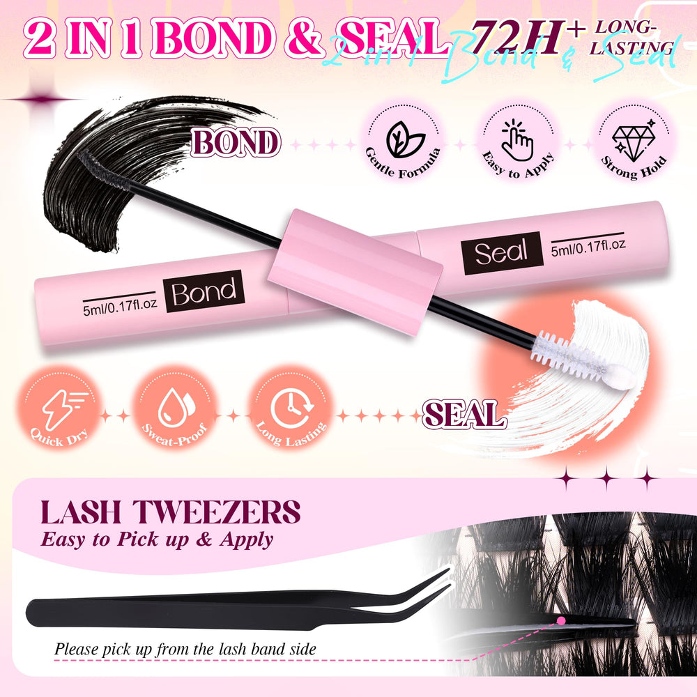 PVDKIW DIY lash extension kit for beginners seeking salon-like results