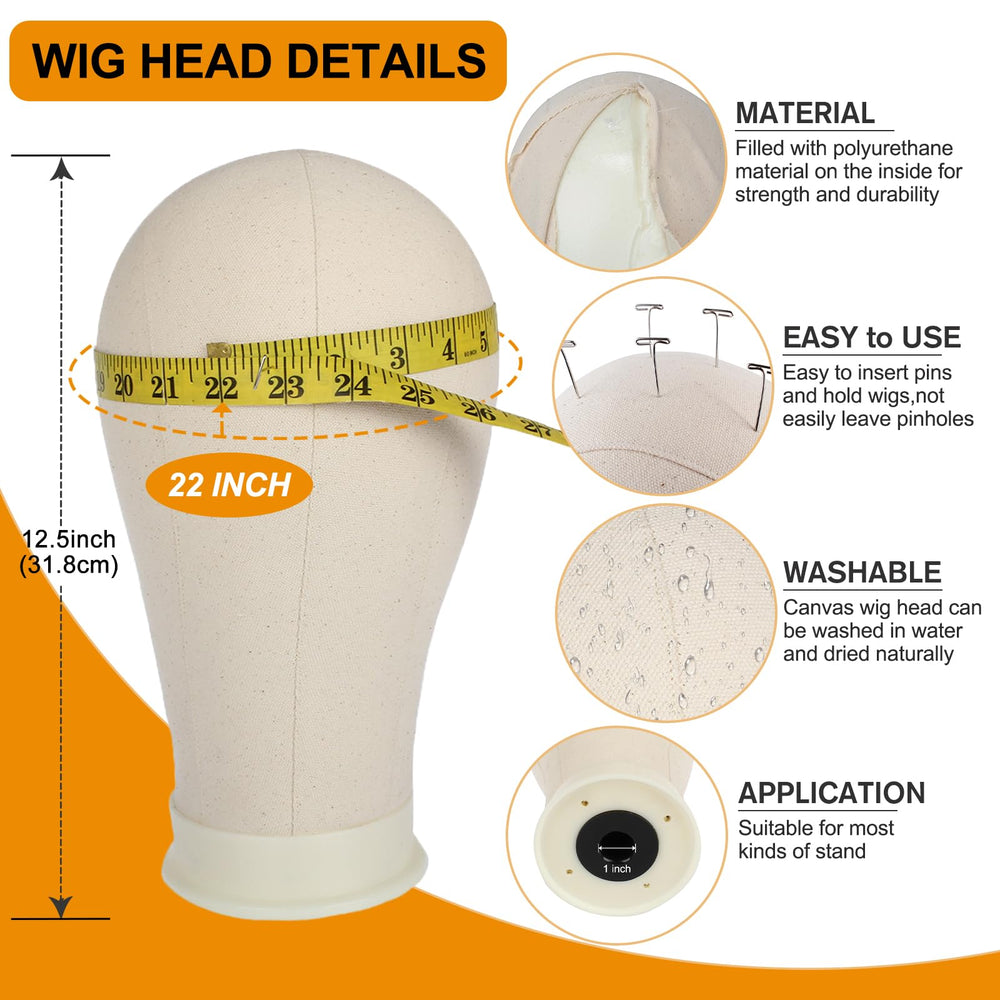 PWEOUKE wig stand tripod top provides stable grip for styling