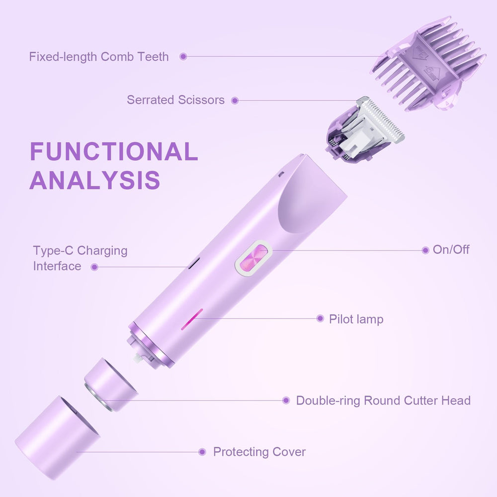 PYATE Dermave rechargeable trimmer with USB-C for cordless convenience.