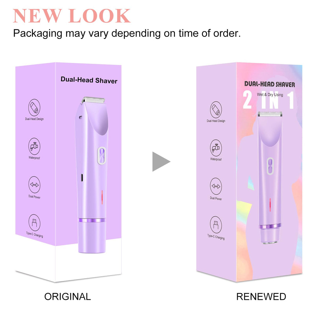 PYATE Dermave bikini trimmer side angle highlighting ergonomic grip for easy handling.