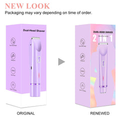 PYATE Dermave bikini trimmer side angle highlighting ergonomic grip for easy handling.