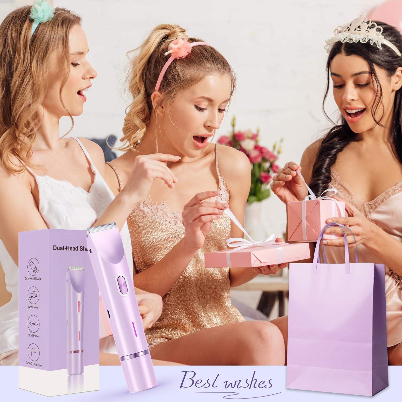 PYATE Dermave purple bikini trimmer compact for grooming on the go.