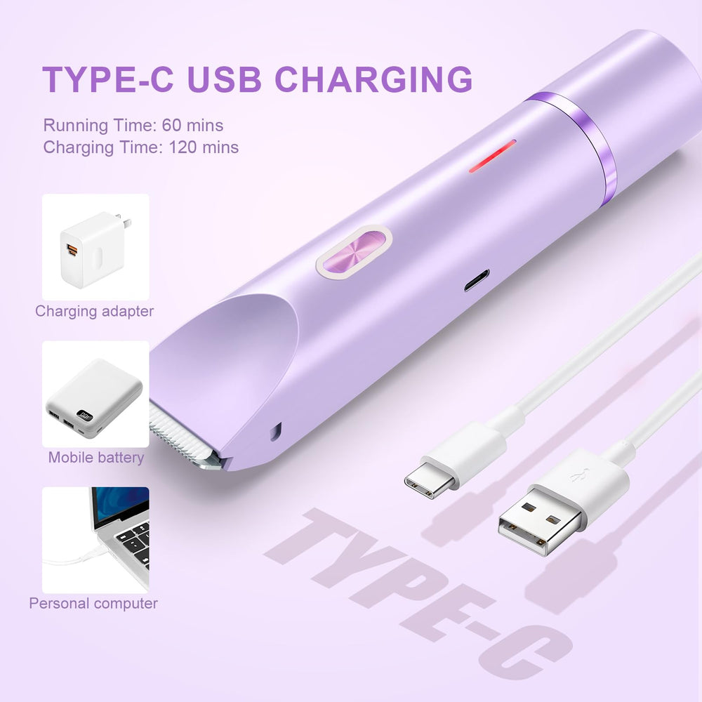 PYATE Dermave bikini trimmer ready for wet and dry use with waterproof design.