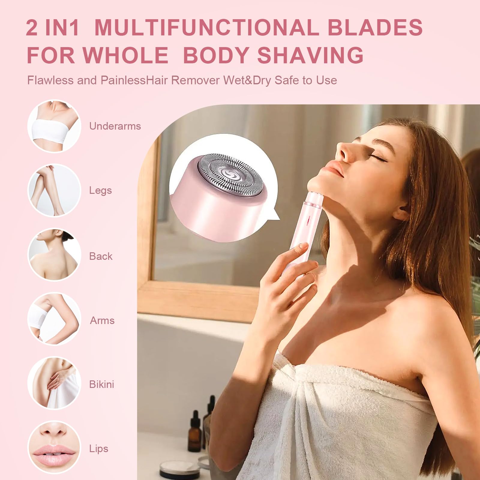 PYATE hypoallergenic ceramic blades close-up for sensitive-skin trimming