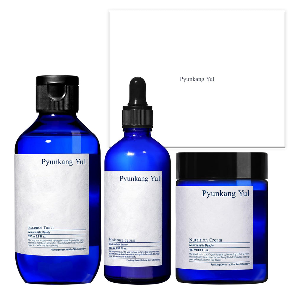 Pyunkang Yul Basic Line Serum 100ml bottle delivers lightweight hydration for skin.