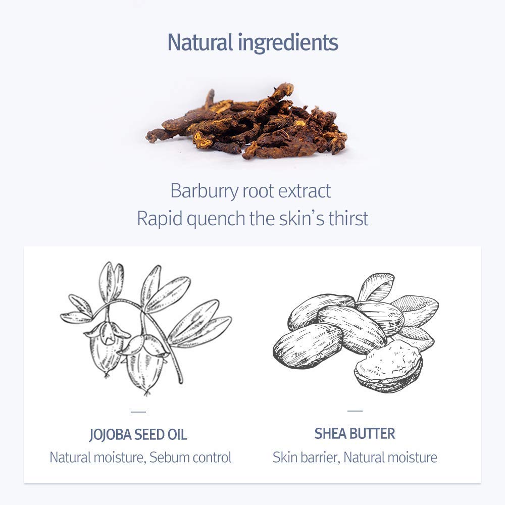 Barburry root extract highlighted in Pyunkang Yul Moisture Cream.