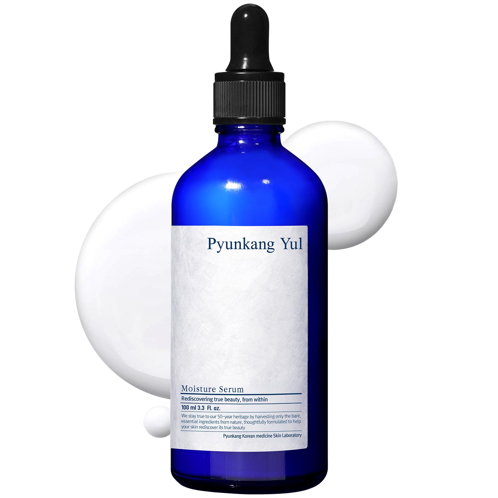 Pyunkang Yul Moisture Serum bottle pouring, daily hydration for skin