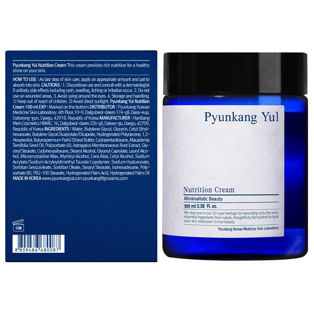 Pyunkang Yul Nutrition Cream on sensitive skin shows gentle formulation