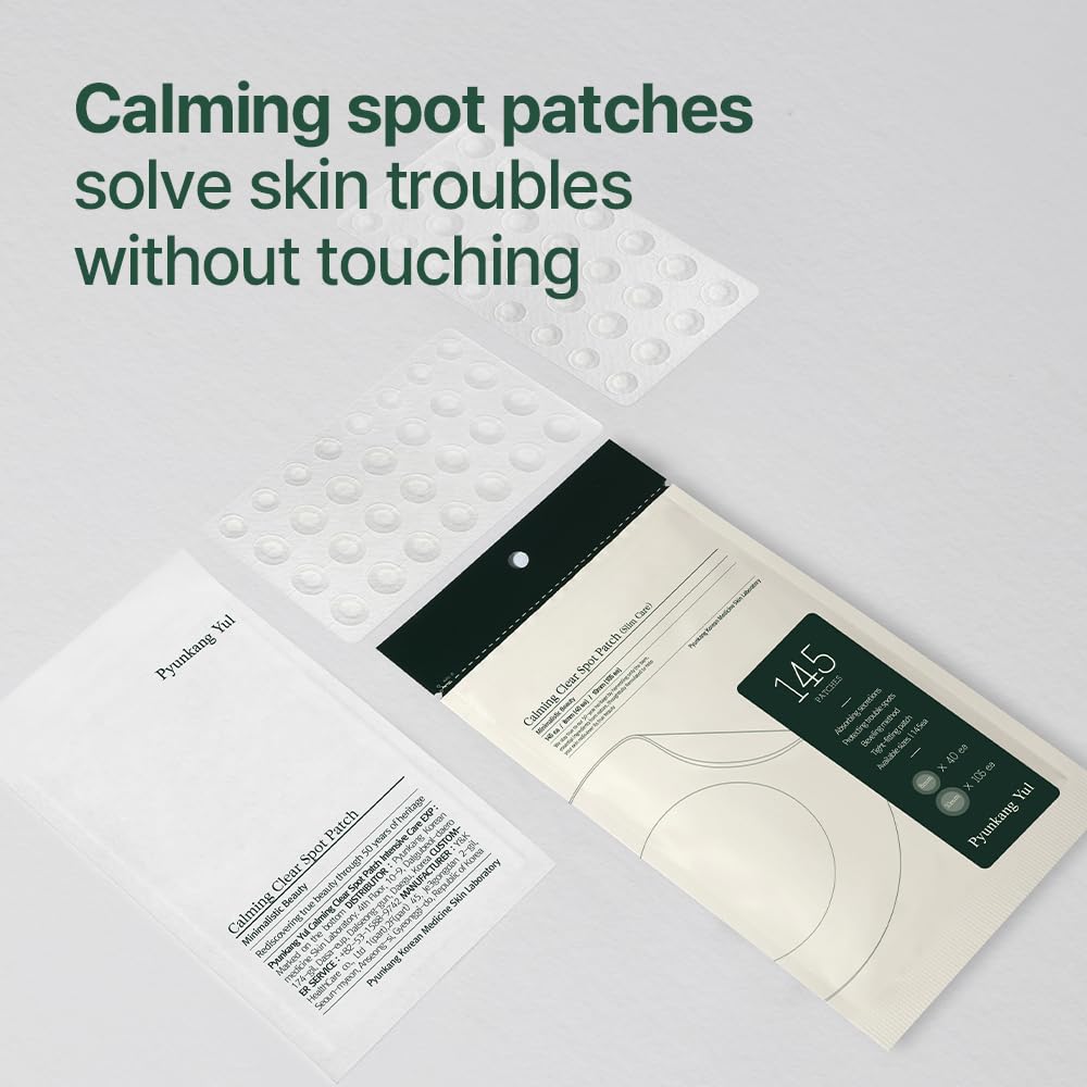 Pyunkang Yul calming patch applied on skin shows invisible fit