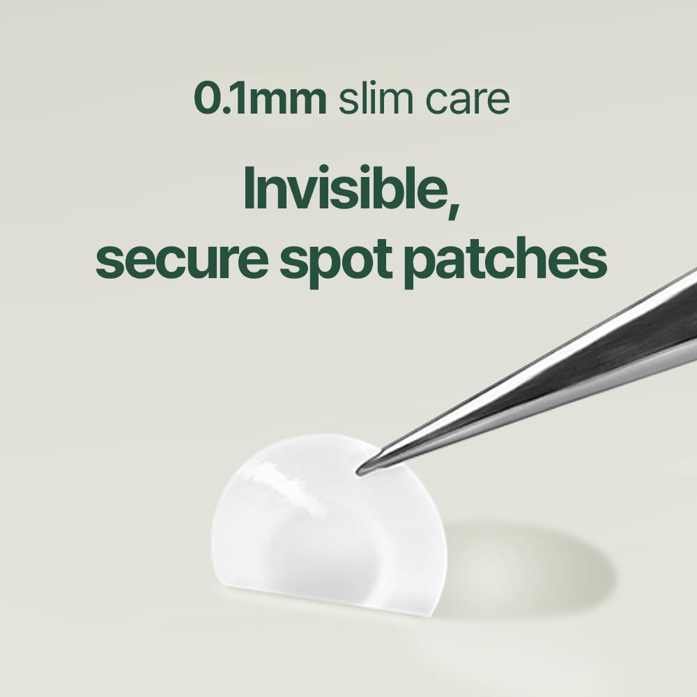 Pyunkang Yul patch displayed in two oval sizes for blemish coverage