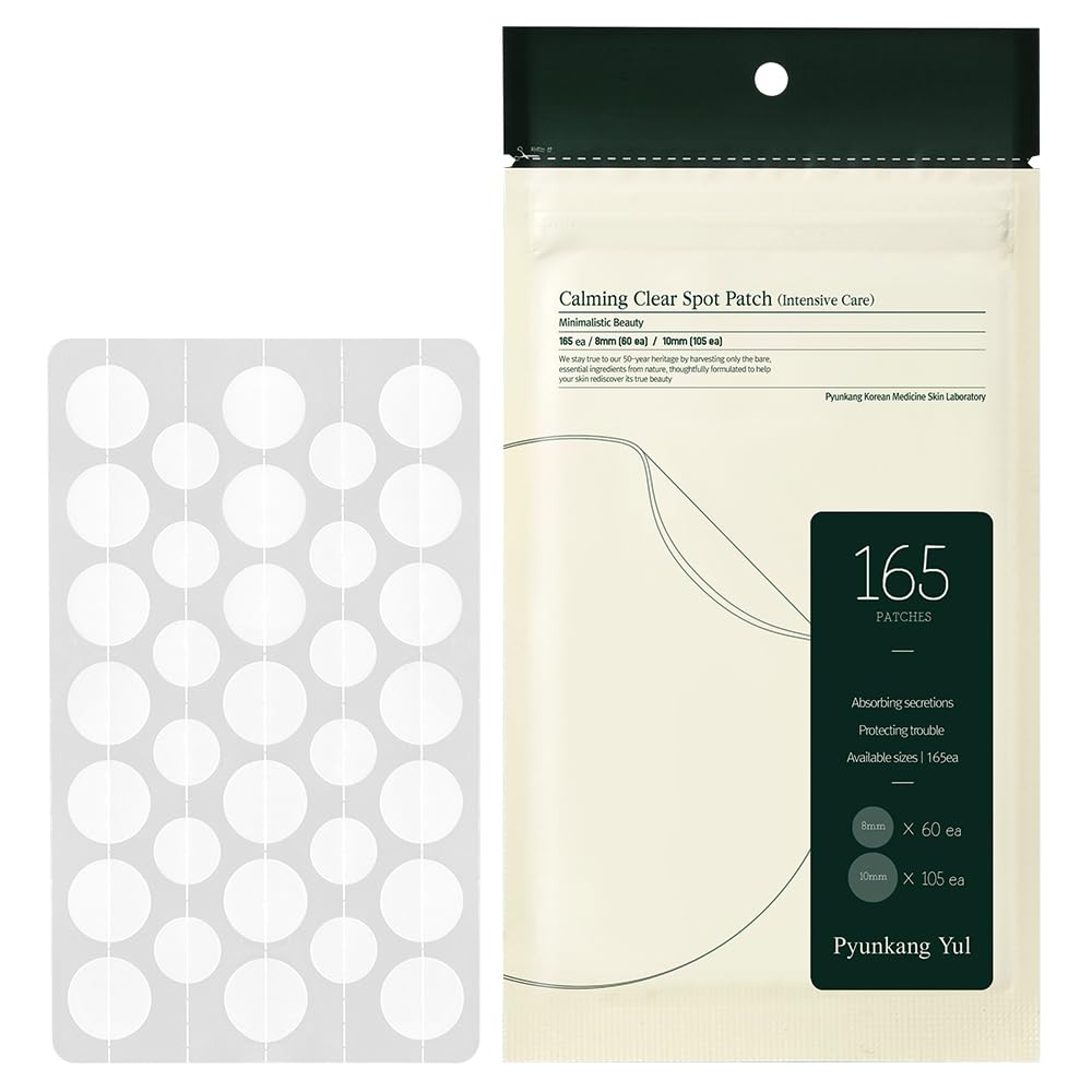 Pyunkang Yul PKY Calming Clear Spot Patch packaging with two sizes for versatile use.