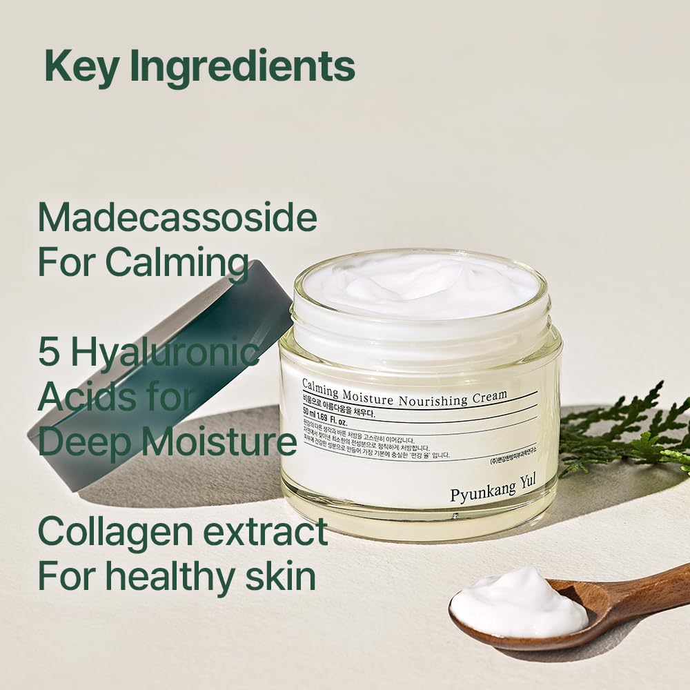 Pyunkang Yul PKY Calming Moisture Cream on a clean surface signals gentle daily use.