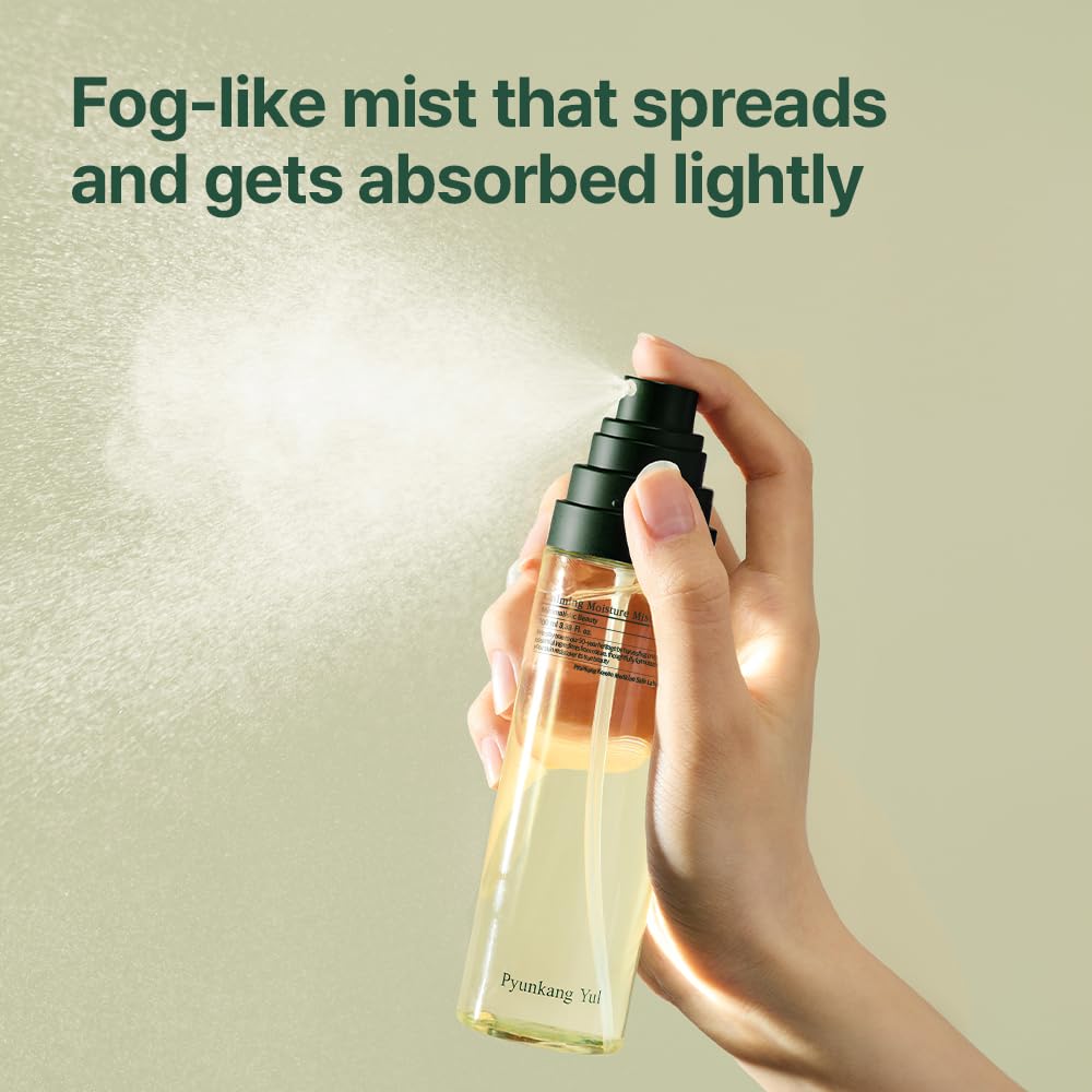 Pyunkang Yul PKY Calming Moisture Mist mist application on skin.