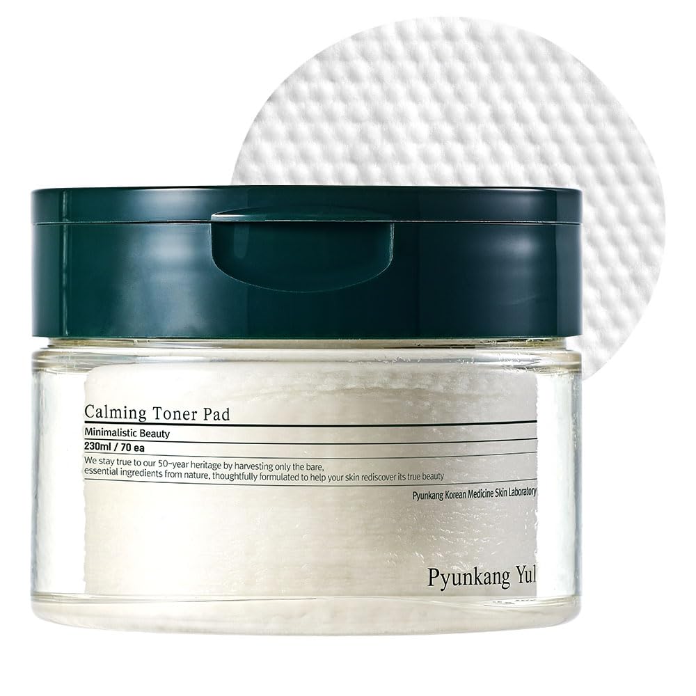 Pyunkang Yul PKY Calming Toner Pad with tea tree provides soothing hydration for acne-prone skin.