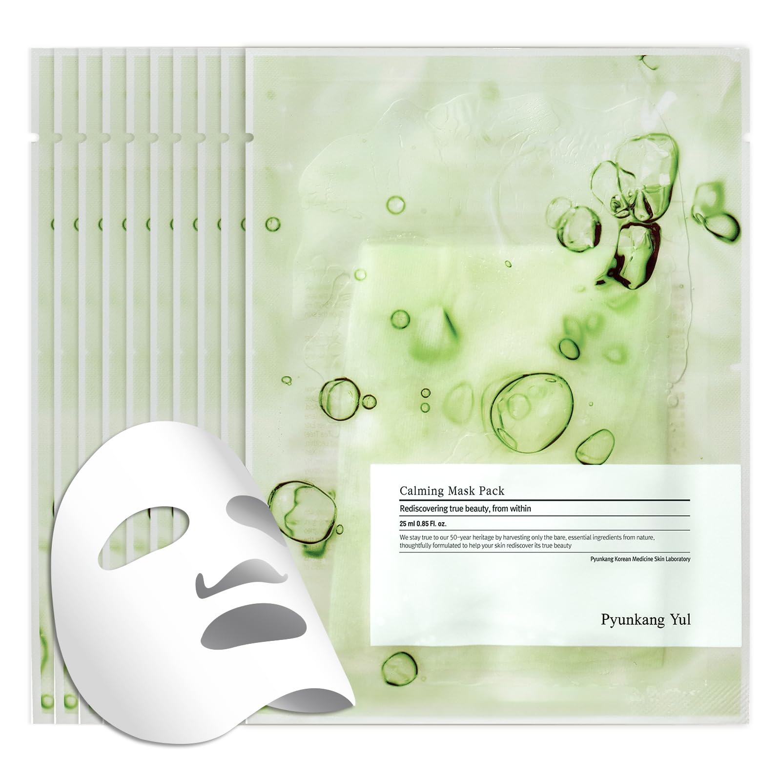 Pyunkang Yul PKY Ceramide Calming Mask Pack box front highlighting soothing skin benefits.