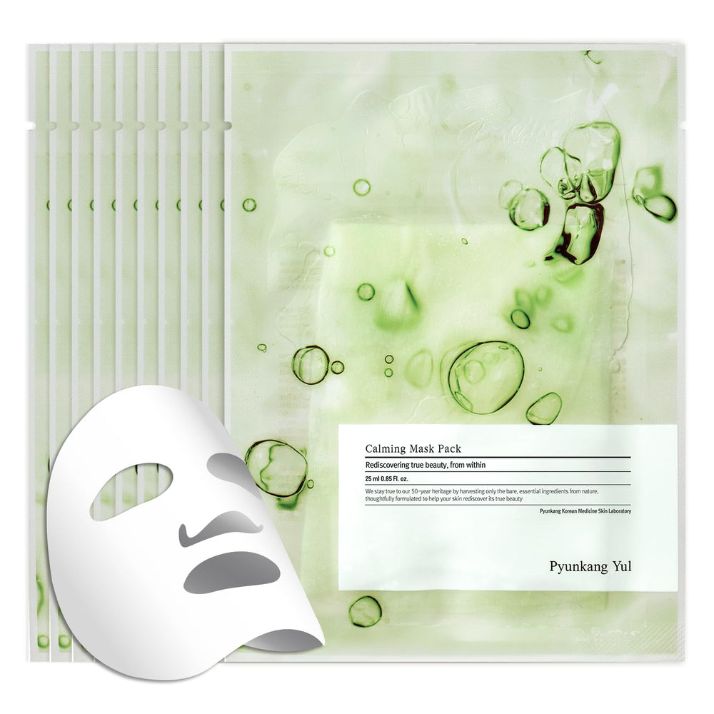 Pyunkang Yul PKY Ceramide Calming Mask Pack box front highlighting soothing skin benefits.