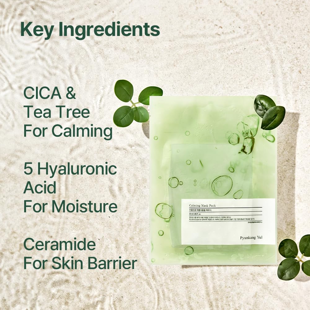 Pyunkang Yul PKY mask texture close-up conveys creamy, non-greasy feel.