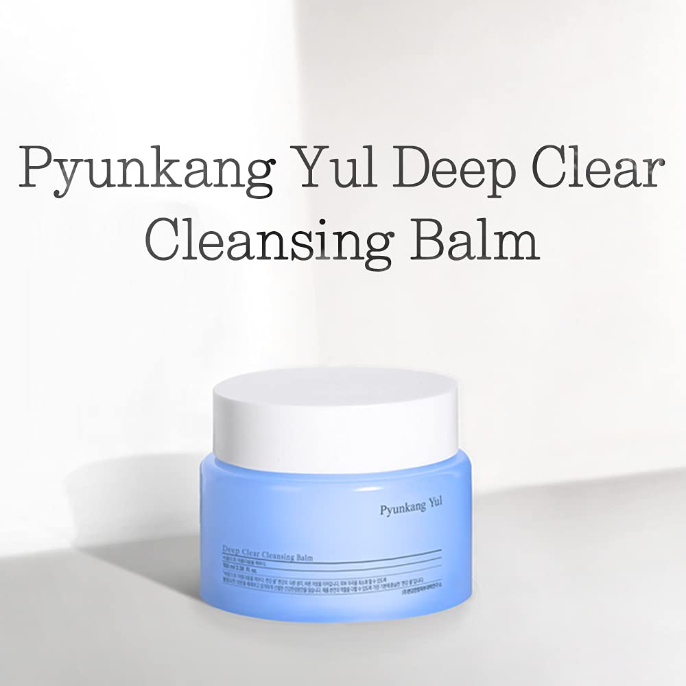 Close-up of PKY Deep Clear Cleansing Balm jar showing smooth texture and clean design.