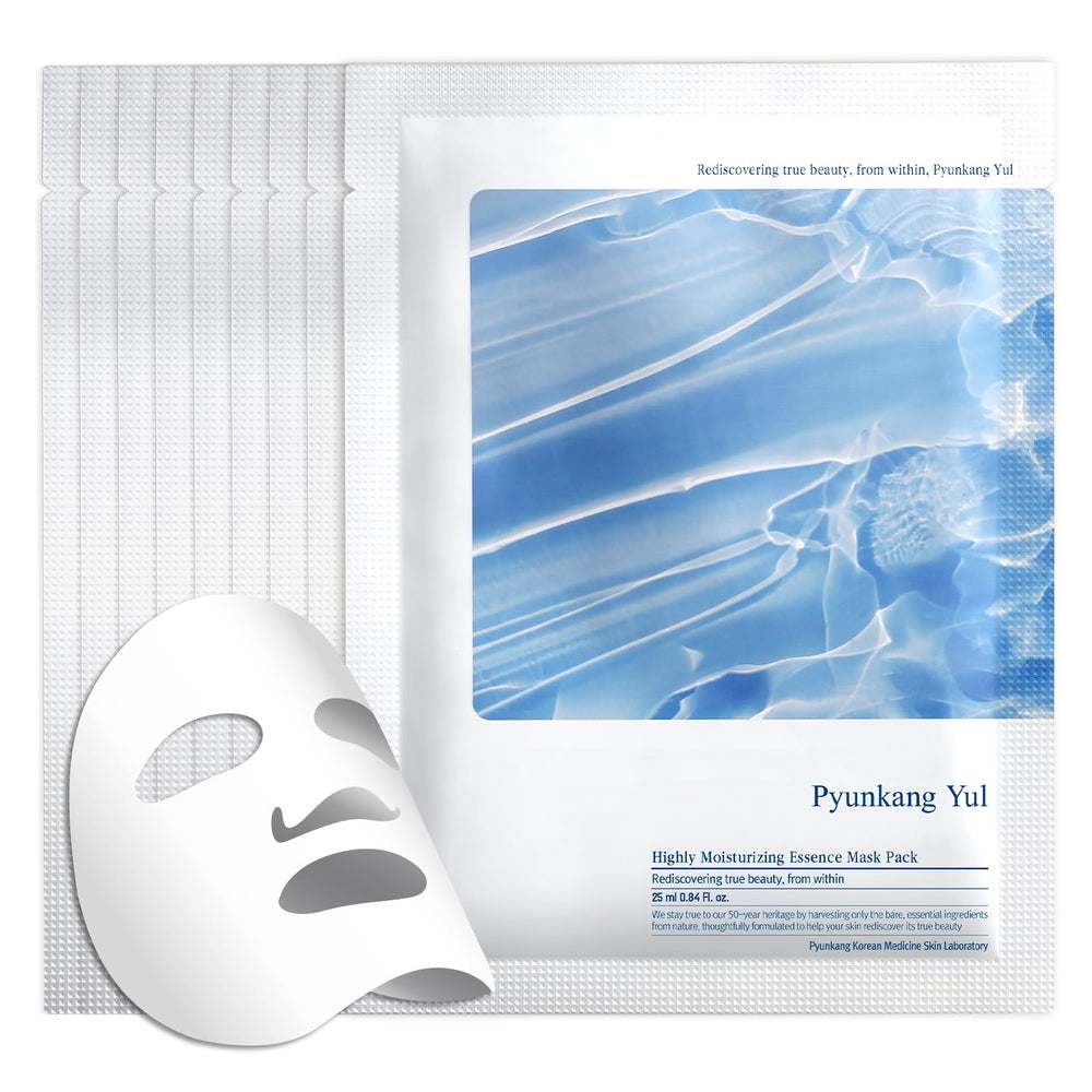 Pyunkang Yul PKY Essence Mask Pack packaging closeup for radiant, hydrated skin.